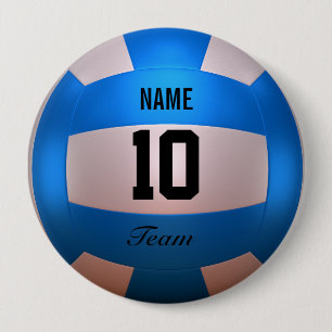 Blue Volleyball Button
