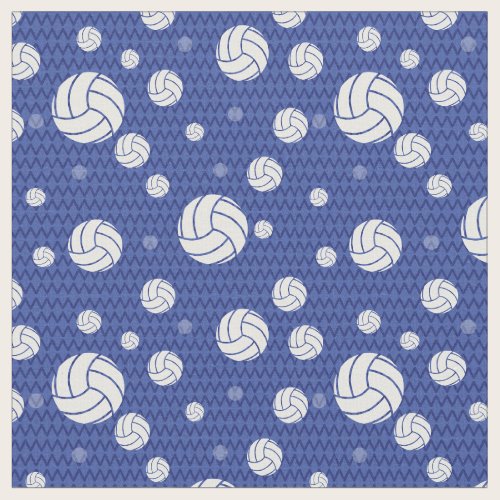 Blue Volleyball Chevron Patterned Fabric