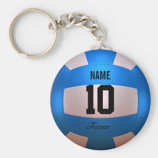 Blue Volleyball Keychain