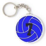 Blue Volleyball Keychain (Key Ring)
