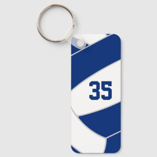 blue volleyball team spirit personalized gifts keychain