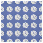 Blue Volleyball Wood Floor Patterned Fabric
