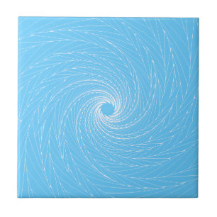 Blue Vortex Ceramic Tile
