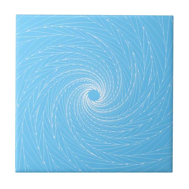 Blue Vortex Ceramic Tile (Front)
