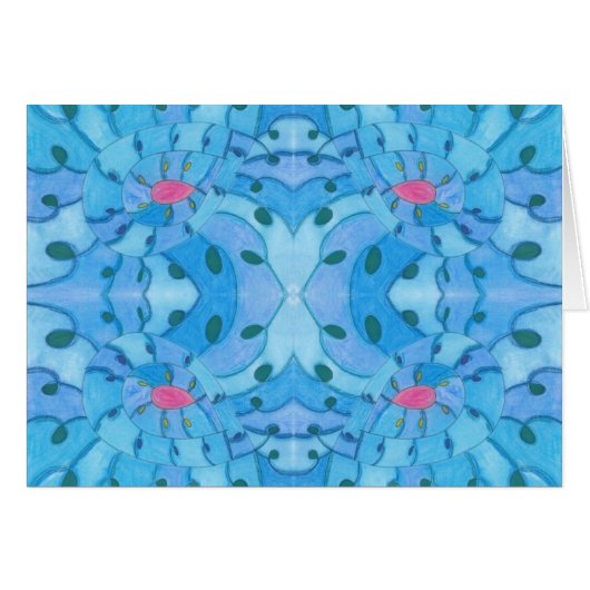 Blue Vortex Greeting Card (Front Horizontal)