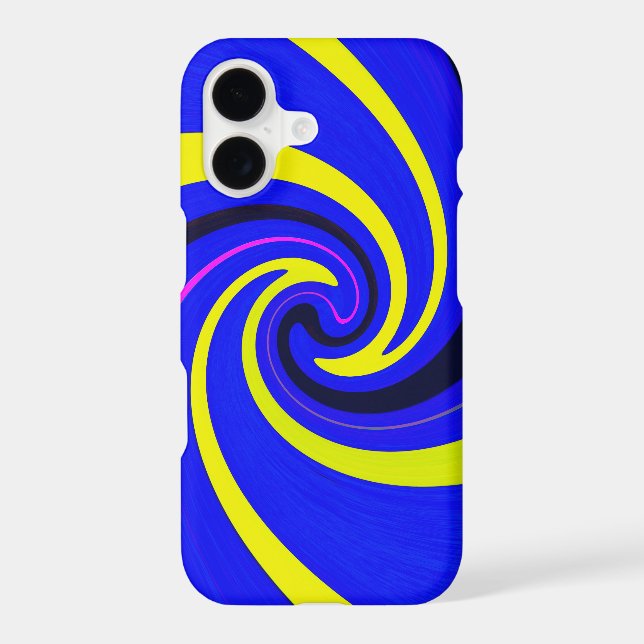 Blue vortex iphone case (Back)