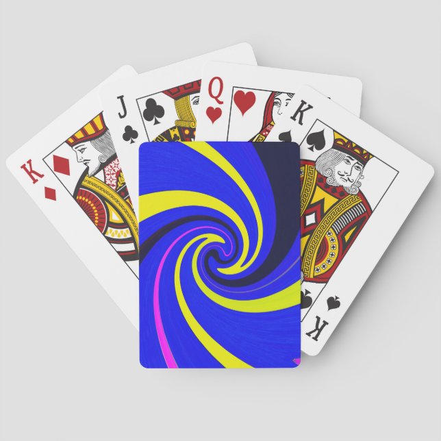 Blue vortex poker cards (Back)