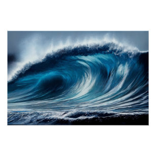 Blue Vortex Poster