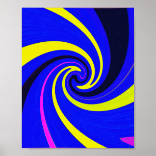 Blue vortex poster