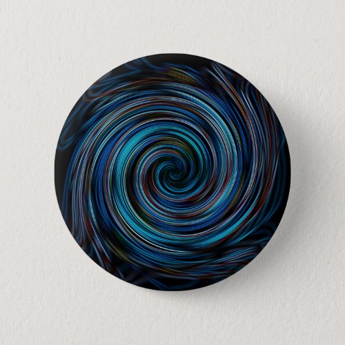 Blue Vortex Spiral Button