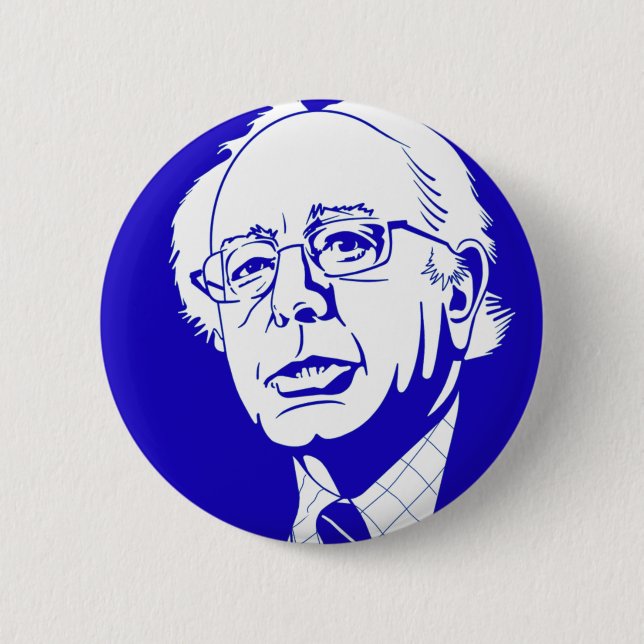 blue vote bernie sanders button (Front)