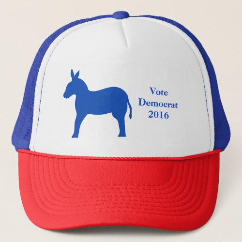 Blue Vote Democrat 2016 Election Donkey Trucker Hat