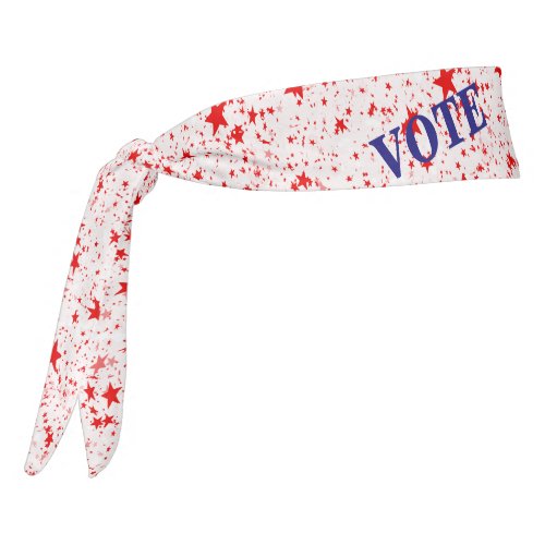 BlueVOTE Reminder on Red Stars Abstract Pattern Tie Headband