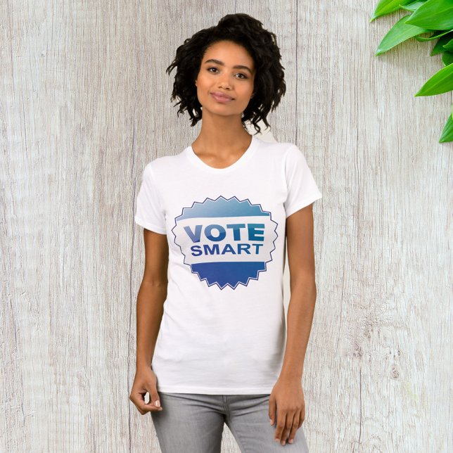 Blue Vote Smart Political Election Starburst T-Shirt (Creator Uploaded)