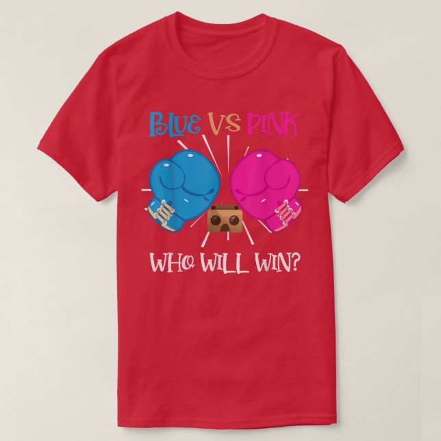 Blue vs Pink Boing Gender Reveal party Ideal  T-Shirt (Design Front)