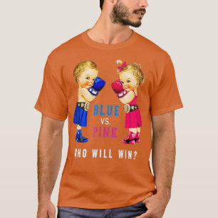 Blue vs Pink Boxing Babies Gender Reveal Party s T-Shirt