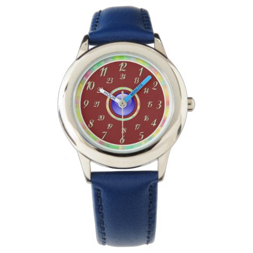 Blue w Medium Red Watch