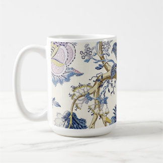 Blue W.Morris Floral Pattern Mug