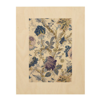 Blue W.Morris Pattern Wood Wall Art
