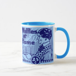 Blue "WAFFLES" Coffee Mug