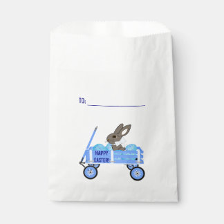 Blue Wagon Bunny & Eggs Candy Cookie Favor Bags
