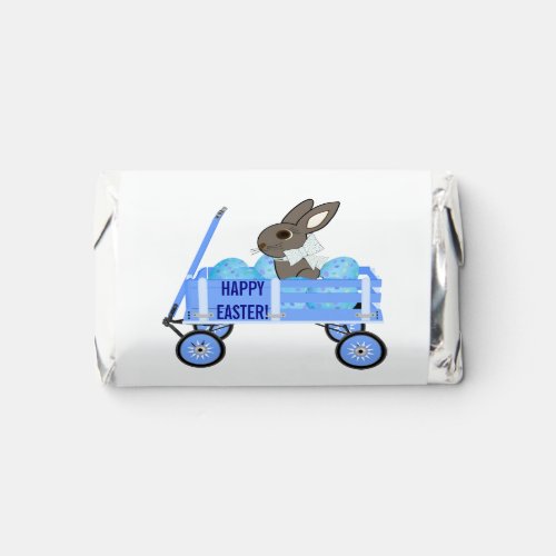 Blue Wagon Bunny  Eggs With Optional Names Hersheys Miniatures