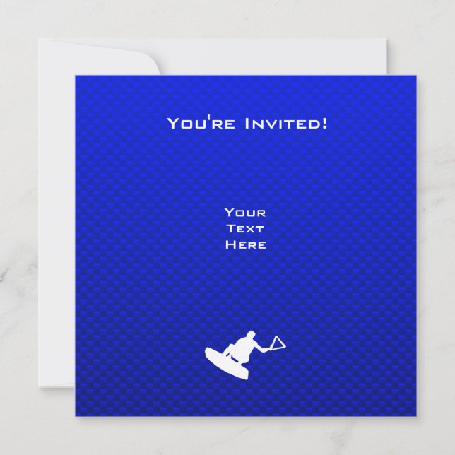 Blue Wakeboarder Invitation (Front)