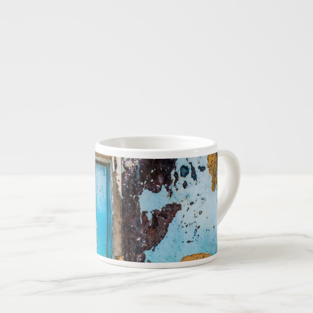 Blue wall and door espresso cup (Front Right)