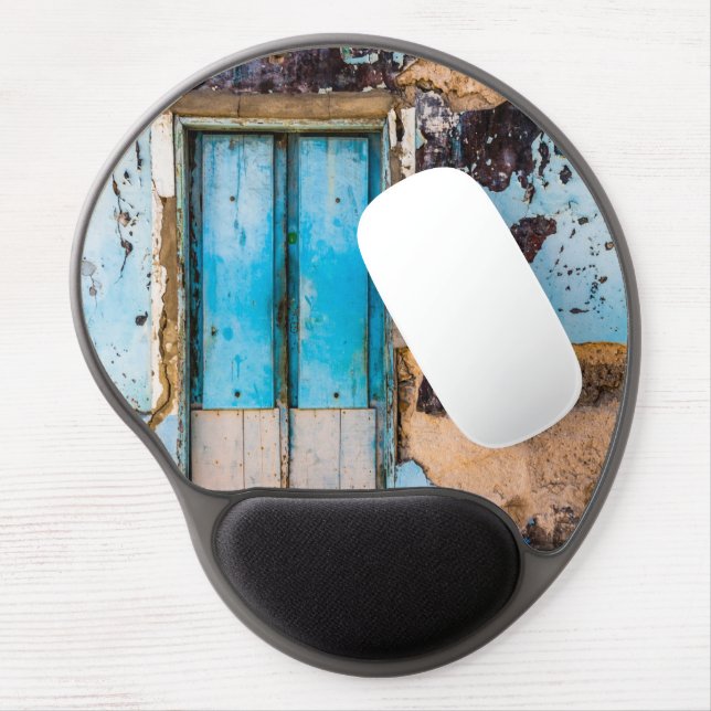 Blue wall and door gel mouse pad (Left Side)