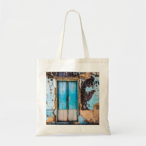 Blue wall and door tote bag