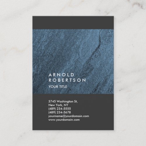 Blue Wall Design Trendy Large Professional Business Card