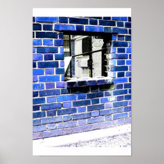Blue Wall Poster