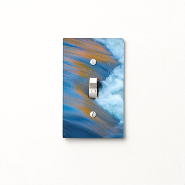 Blue water abstract, Canada Light Switch Cover (In Situ)
