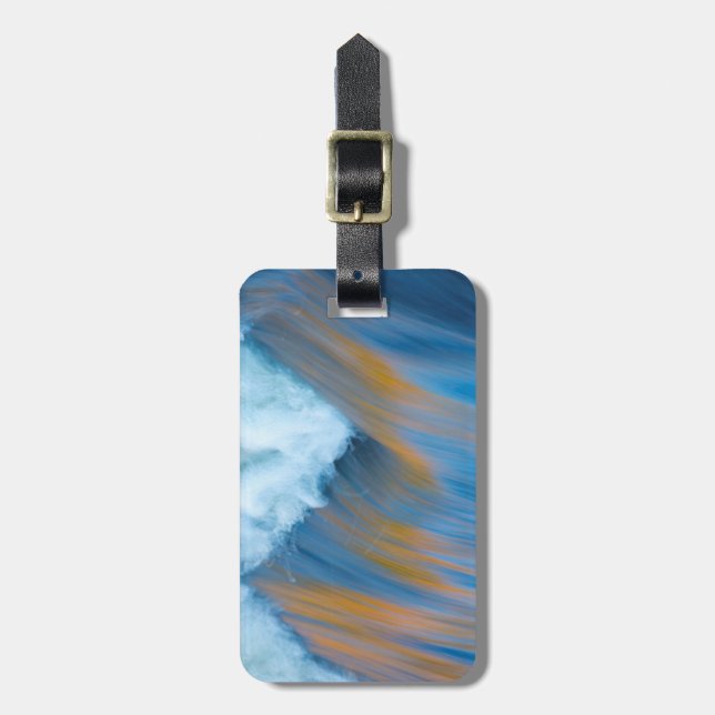 Blue water abstract, Canada Luggage Tag (Front Vertical)