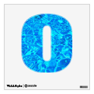 blue water alphabet wall decal