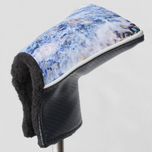 Blue water and colorful stones golf head cover