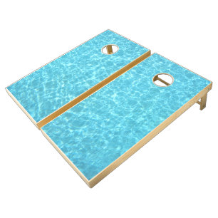 Blue Water Aqua Nature Sea Elegant Modern Template Cornhole Set
