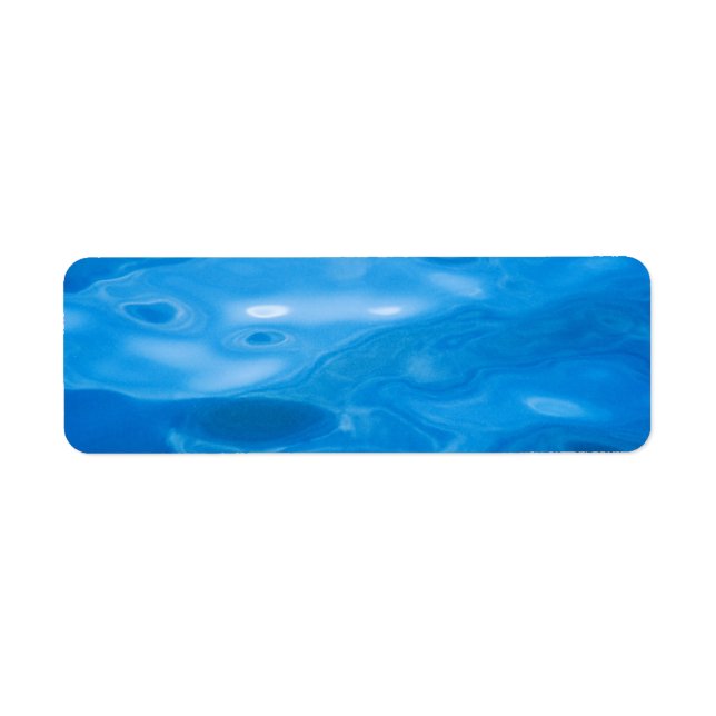 Blue Water Background - Customized Template Label (Front)