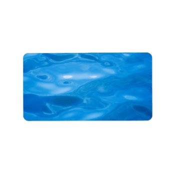 Blue Water Background - Customized Template Label by SilverSpiral at Zazzle