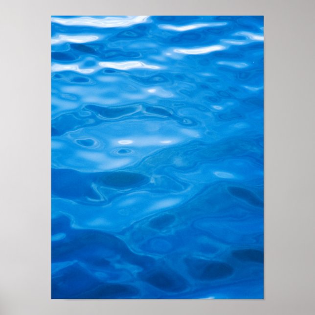 Blue Water Background - Customized Template Poster (Front)