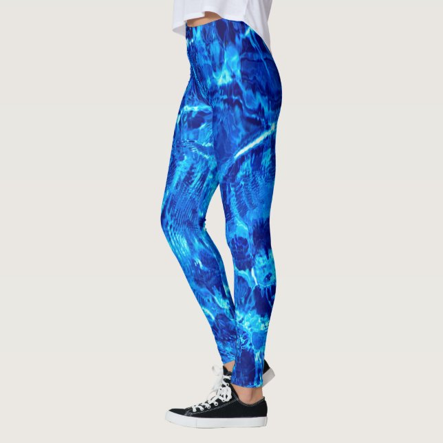 Blue Water Background Leggings (Left)