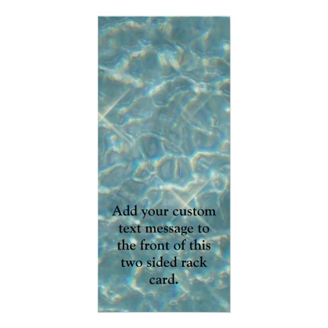 Blue Water Background Rack Card (Front)