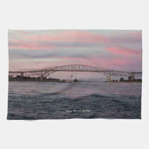 Blue Water Bridge kitchen towel