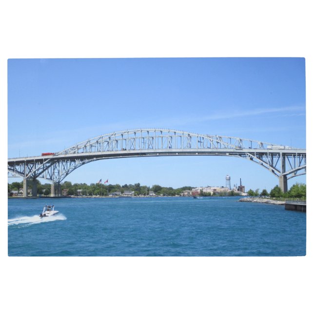 Blue Water Bridge Metal Print (Front)