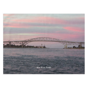 Blue Water Bridge table cloth