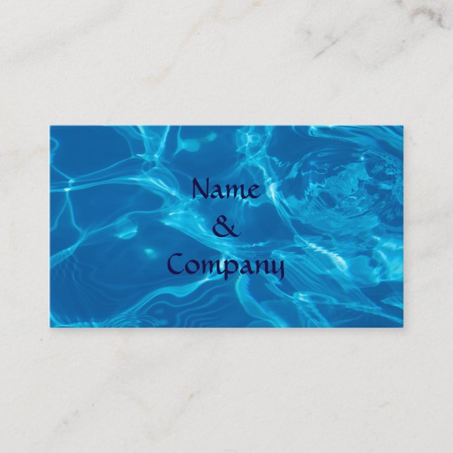 Blue water business card (Front)