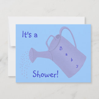 Blue Water Can Custom Baby Shower Invitations