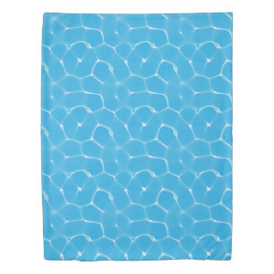 Blue water caustics for swimming Dream Duvet Cover