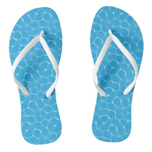 Blue Water Caustics Swimming Pool Flip Flops