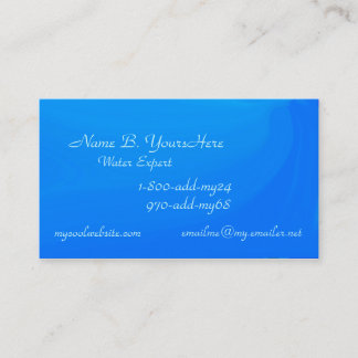 Blue Water Color Business Card